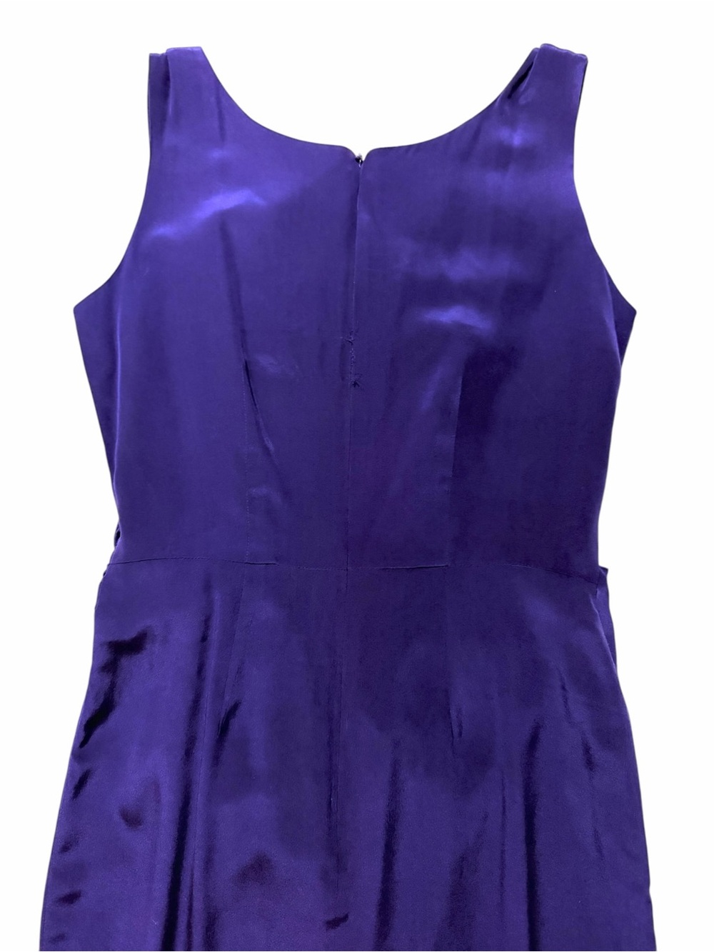 Spenser Jeremy Purple Silk Sheath Sleeveless Column Tank Dress Size 4 Maxi Soft - Picture 6 of 15